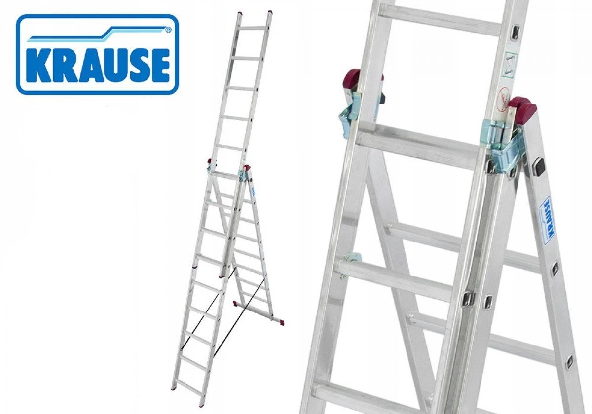 Jeftino povoljno MERDEVINE - KRAUSE Corda Trodelne Aluminijumske Merdevine 3x9 - 5,3m