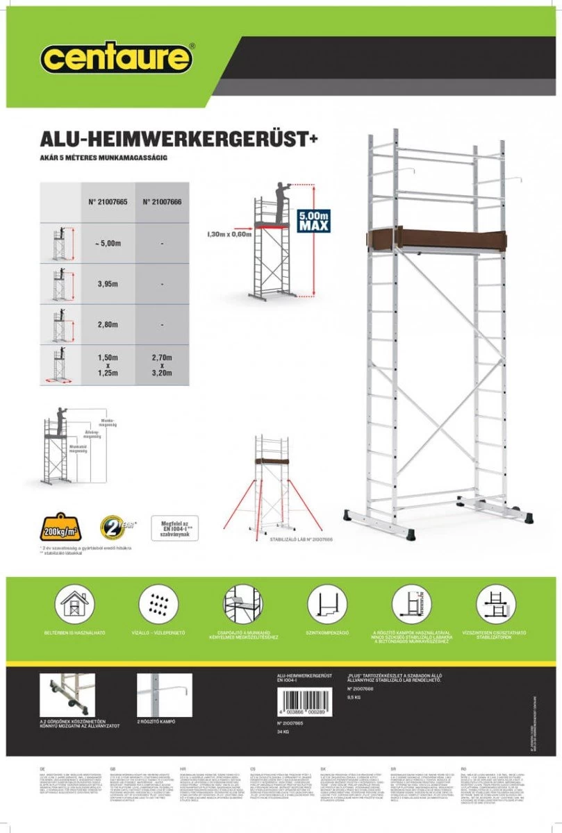 Jeftino povoljno Aluminijumske Skele - Zarges Aluminijumska Skela 5m URADI SAM PLUS