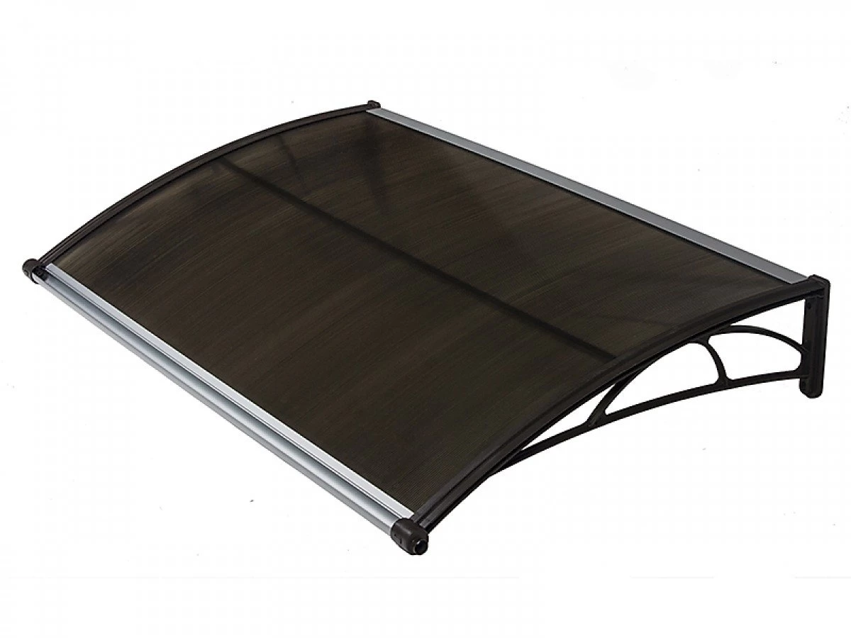 Jeftino povoljno  - Nadstrešnica Za Vrata 82x120cm Smeđa Baza Ploča Bronza 6mm