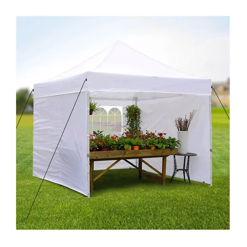 Paviljon Sa Mehanizmom 3x3m Beli Tri Stranice Torba