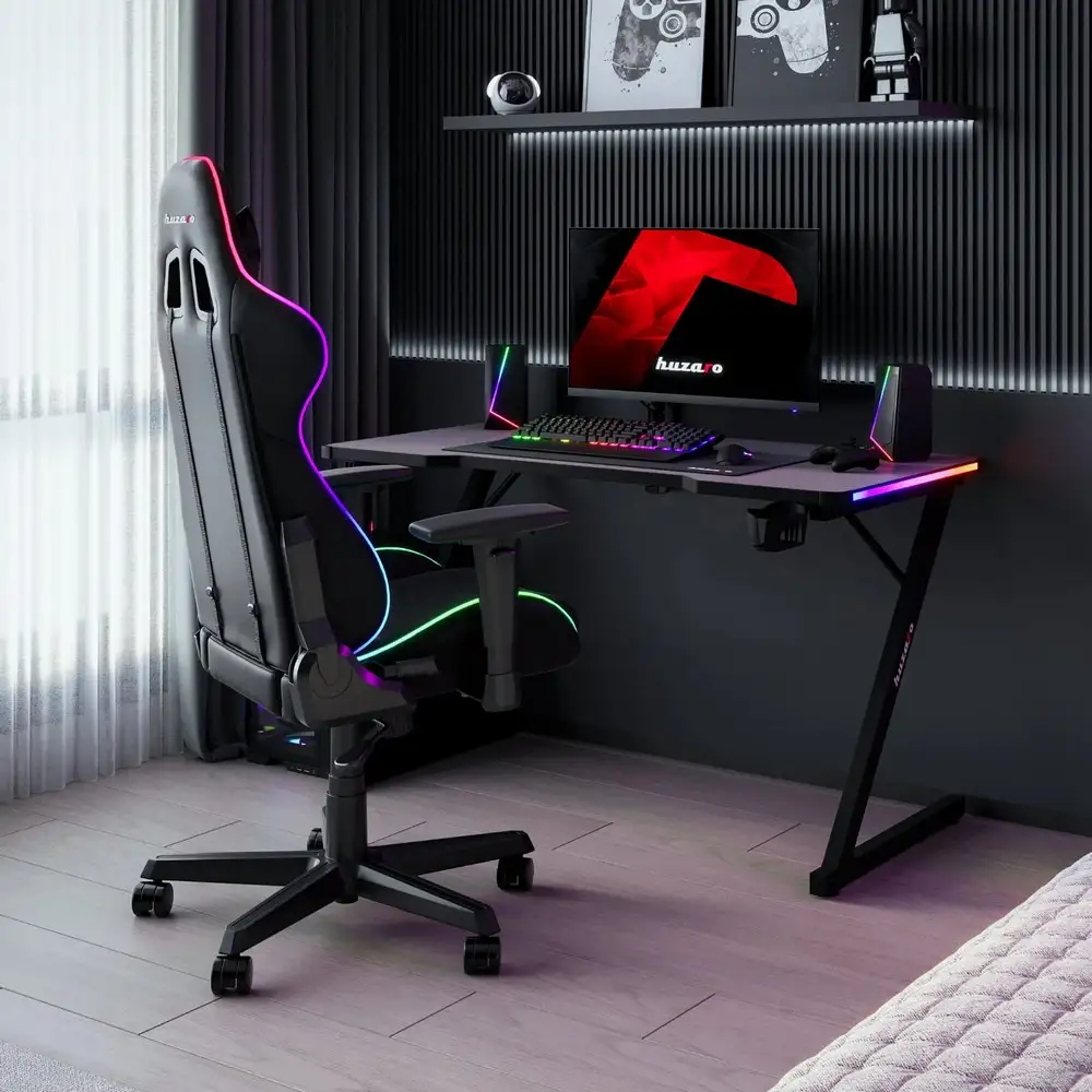 Jeftino povoljno  - Huzaro Hero 2.5 Crni RGB Gaming sto