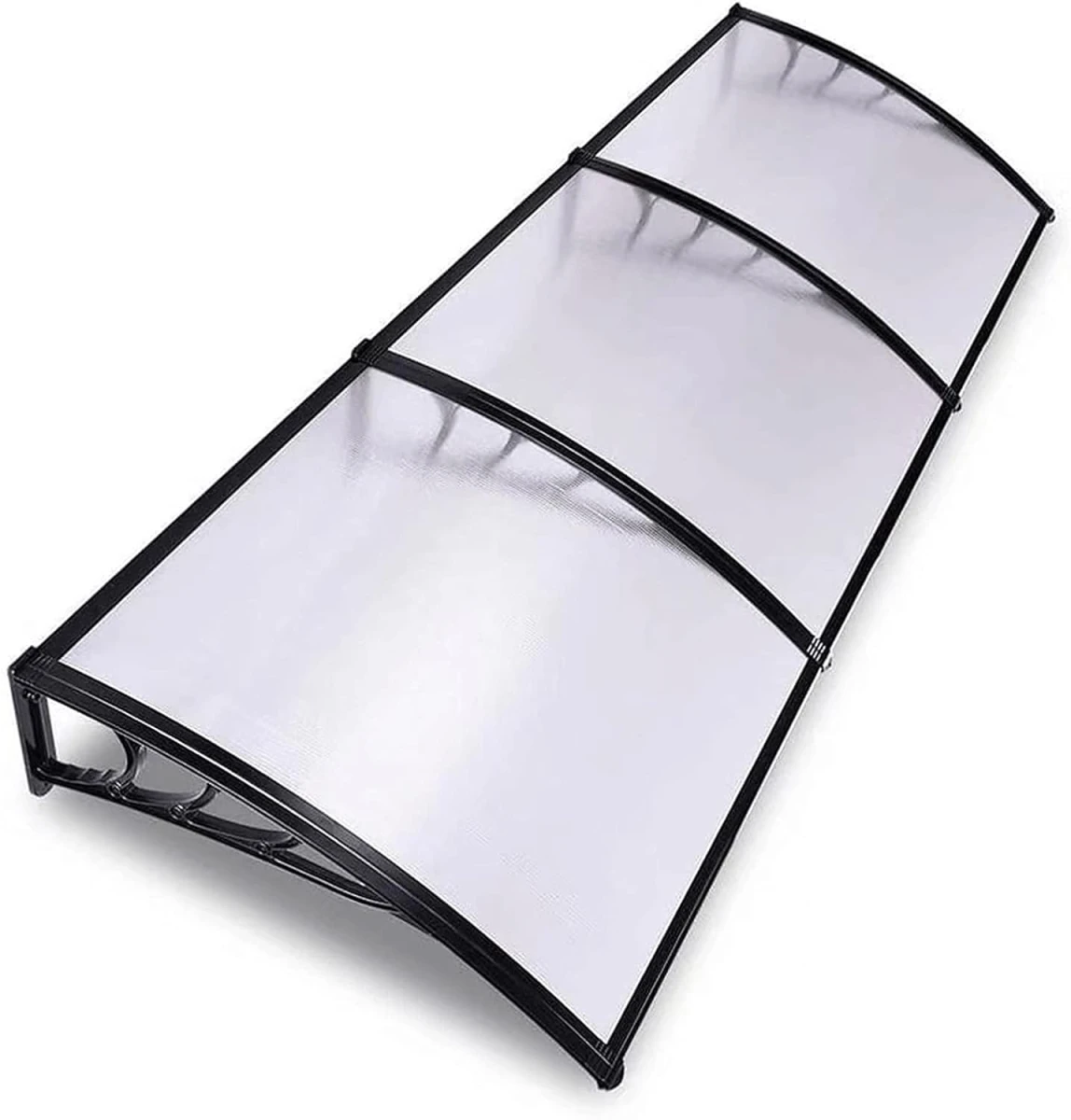 Nadstrešnica 300x100cm Crna Providna 5mm Leksan