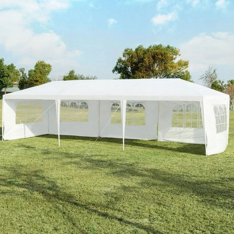 Jeftino povoljno Paviljoni - Baštenski paviljon 9x3m vodootporni šator za zabavu 5 stranica