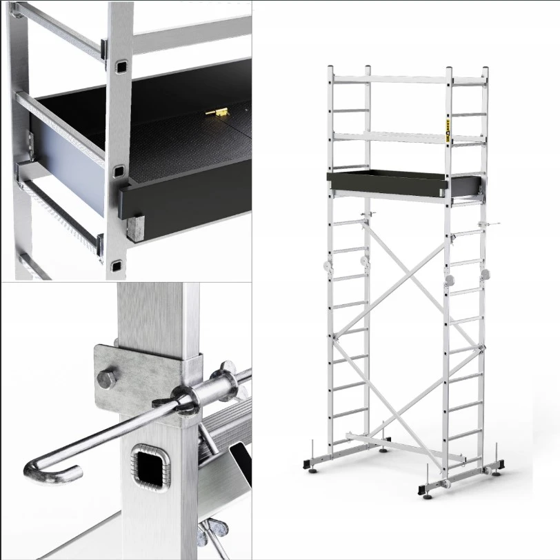 Jeftino povoljno Aluminijumske Skele - Aluminijumska Višenamenska Skela HECTOR PRO 4,8m