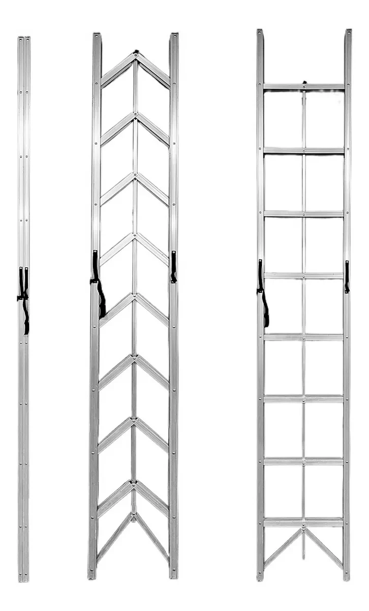 Jeftino povoljno Aluminijumske Merdevine - SuperStep Sklopive Štapne Alu Merdevine 266cm 8 Gazišta