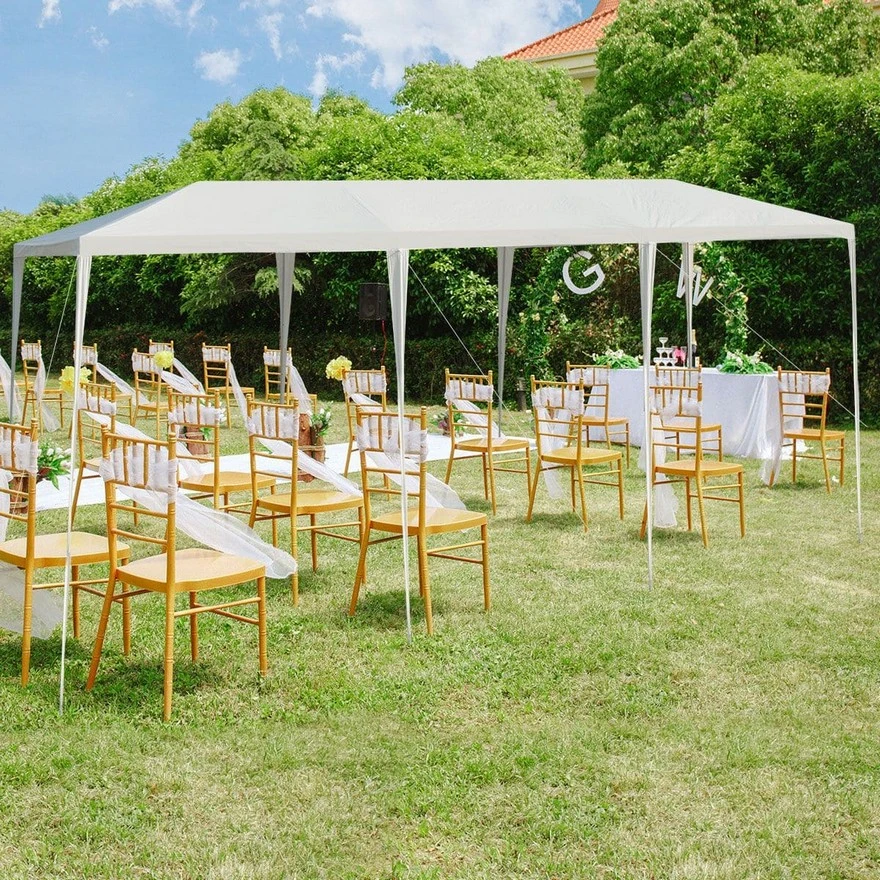 Jeftino povoljno Paviljoni - Paviljon za zabave 9x3m bez stranica Beli