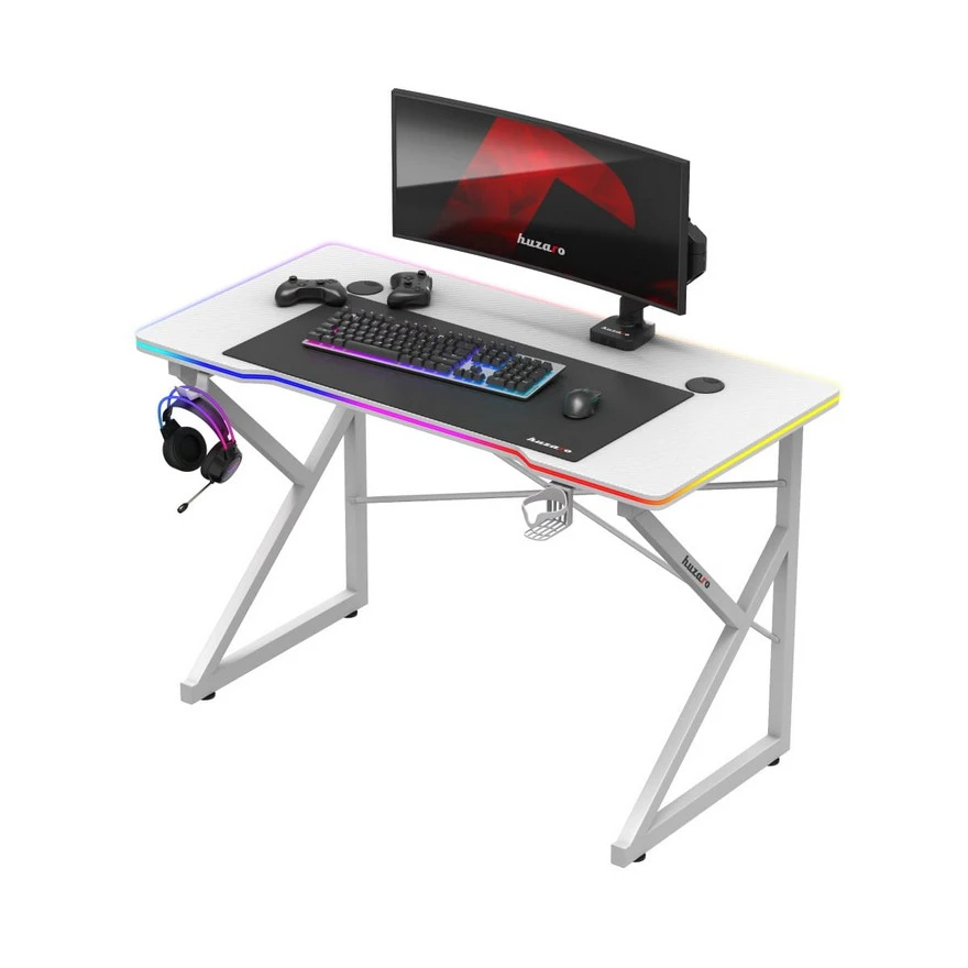 Jeftino povoljno Gaming Oprema - Huzaro Hero 1.7 RGB Beli Gaming sto