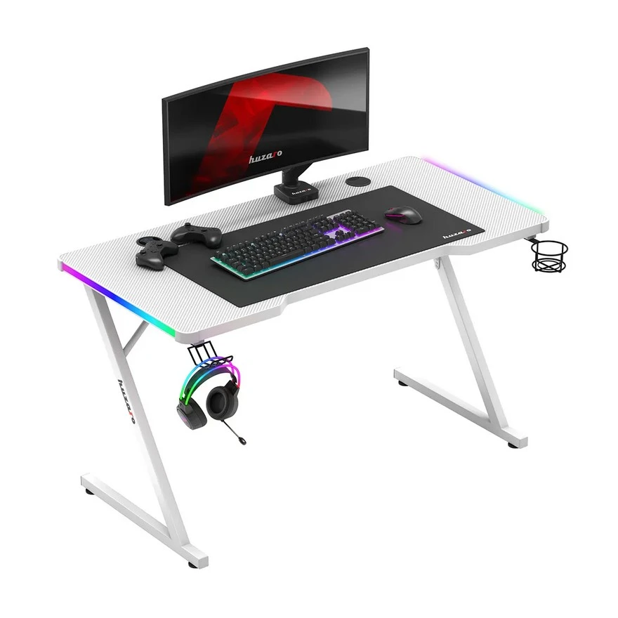 Jeftino povoljno  - Huzaro Hero 2.5 RGB Beli Gaming sto