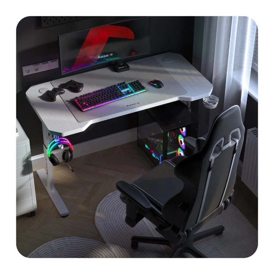Jeftino povoljno Gaming Oprema - Huzaro Hero 2.6 Beli Gaming sto