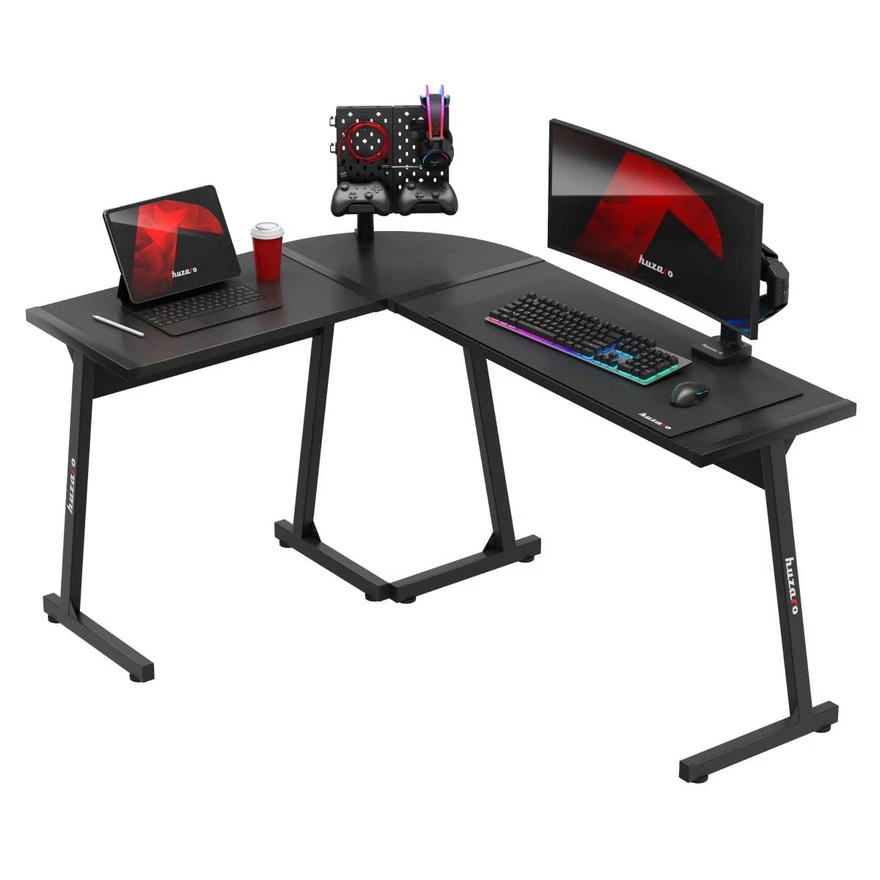 Jeftino povoljno TRGOVACKA ROBA - Huzaro Hero 6 Crni Ugaoni Gaming sto