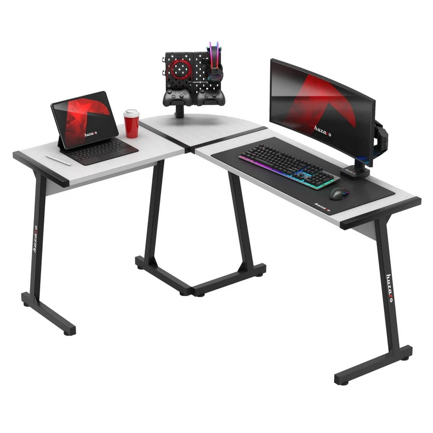 Jeftino povoljno TRGOVACKA ROBA - Huzaro Hero 6 Beli Ugaoni Gaming sto