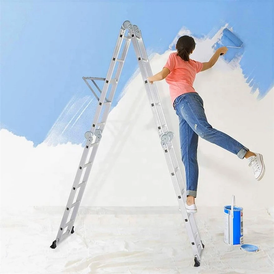 Jeftino povoljno MERDEVINE - SuperStep Zglobne Aluminijumske Merdevine 4x4