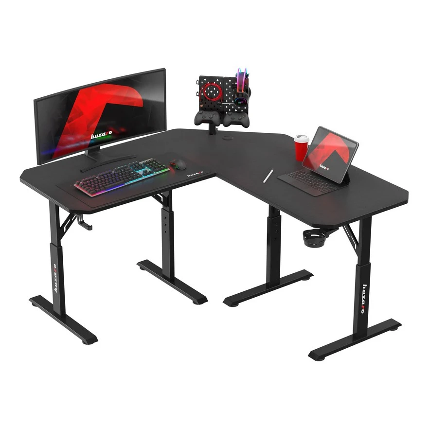 Jeftino povoljno TRGOVACKA ROBA - Huzaro Hero 7.3 Crni Podesivi sto 140x60cm