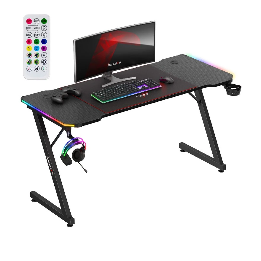 Jeftino povoljno  - Huzaro Hero 3.3 Crni RGB Gaming sto 140x60cm