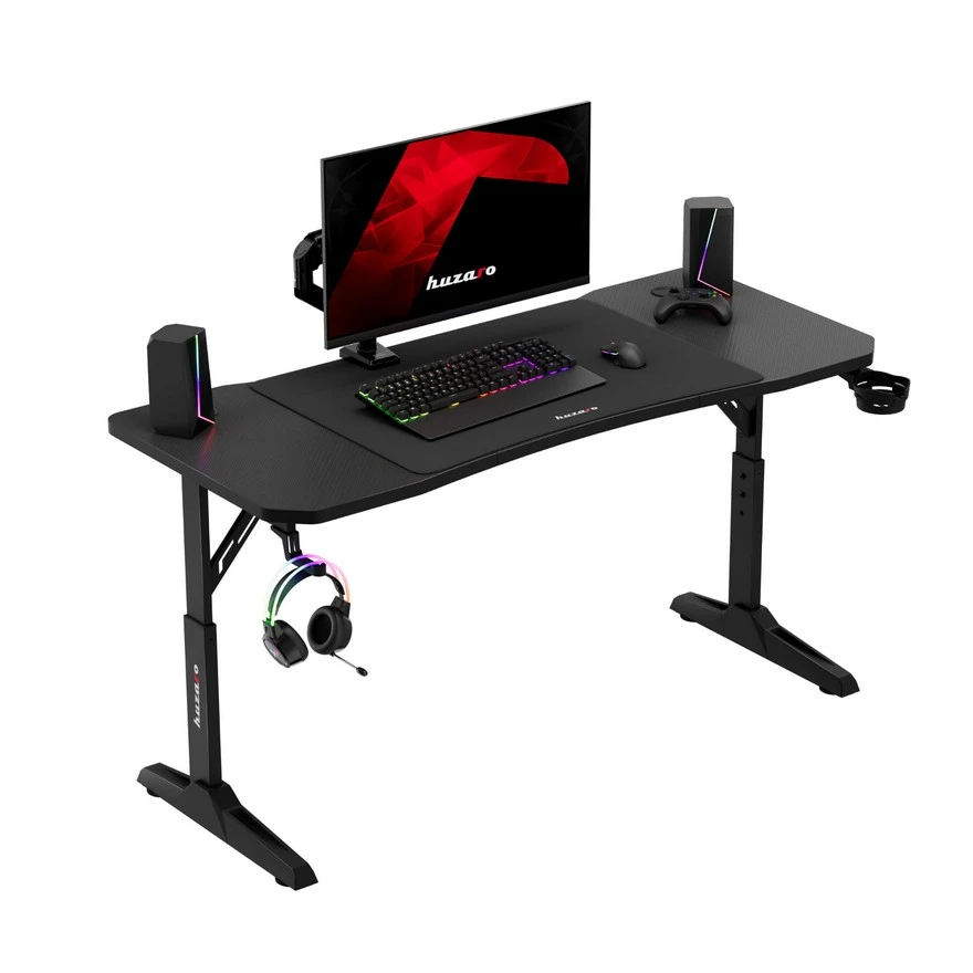 Jeftino povoljno TRGOVACKA ROBA - Huzaro Hero 3.6 Crni Podesivi Gaming sto 140x60cm