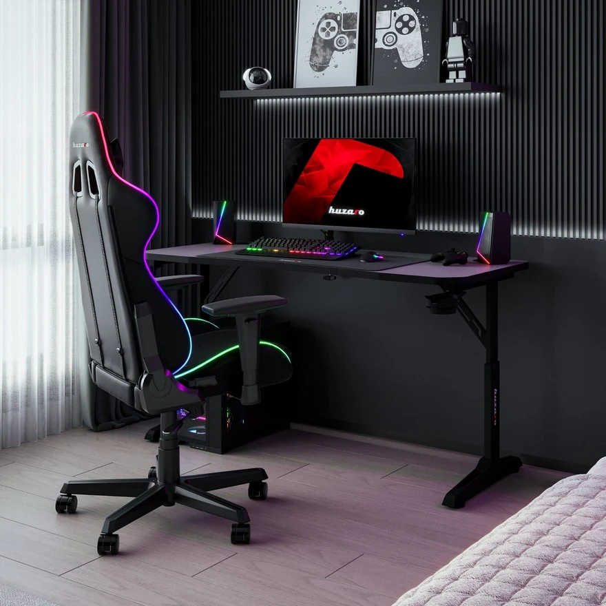 Jeftino povoljno TRGOVACKA ROBA - Huzaro Hero 3.6 Crni Podesivi Gaming sto 140x60cm