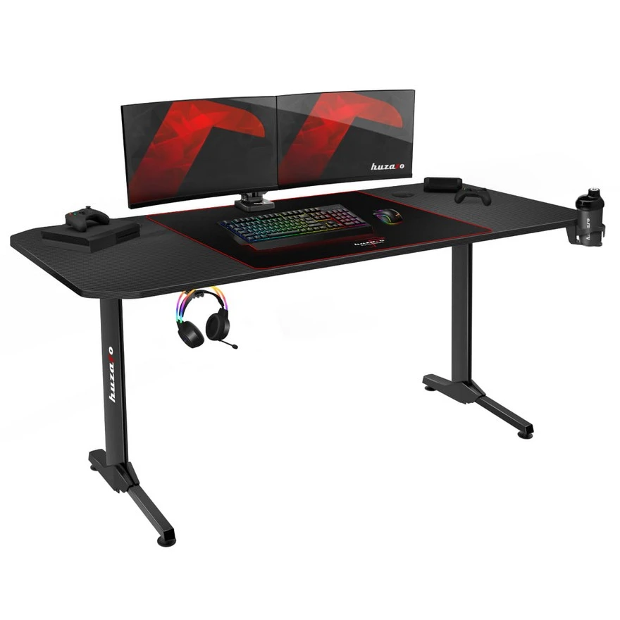 Jeftino povoljno  - Huzaro Hero 4.7 Crni Gaming sto 160x75cm