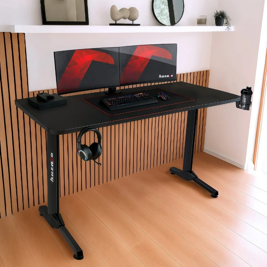 Jeftino povoljno  - Huzaro Hero 4.7 Crni Gaming sto 160x75cm