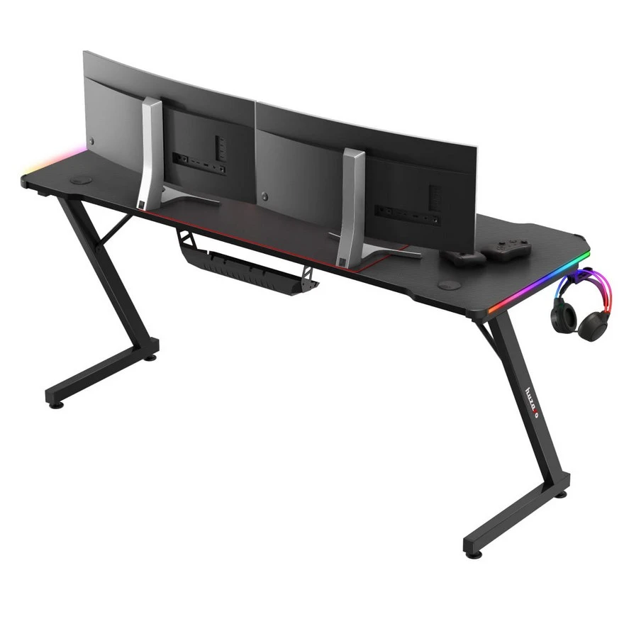 Jeftino povoljno TRGOVACKA ROBA - Huzaro Hero 4.8 Crni RGB Gaming sto 160x60cm