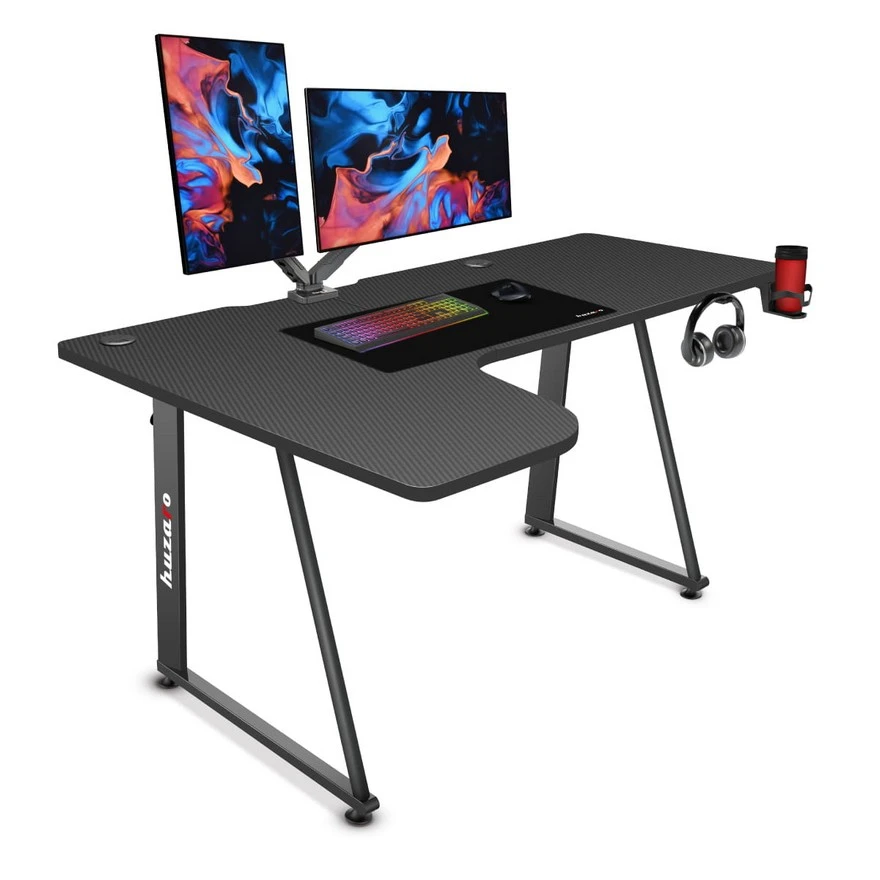 Jeftino povoljno  - Huzaro Hero 7.7 Crni Ugaoni Gaming sto