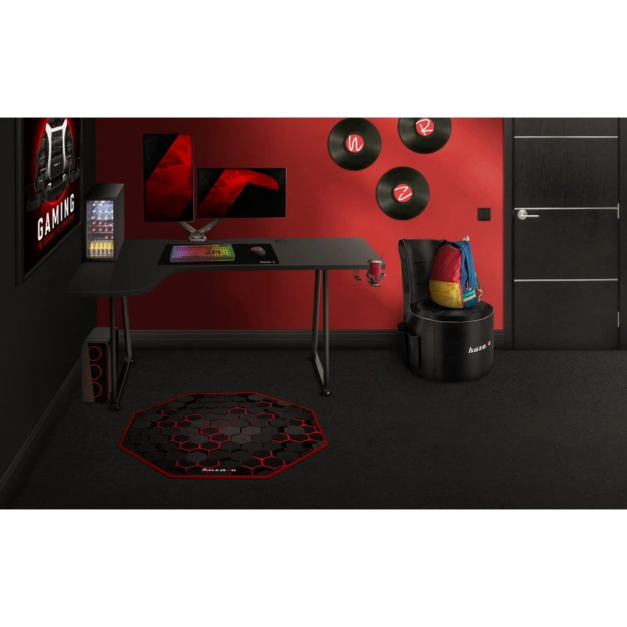 Jeftino povoljno Gaming Oprema - Huzaro Hero 7.7 Crni Ugaoni Gaming sto