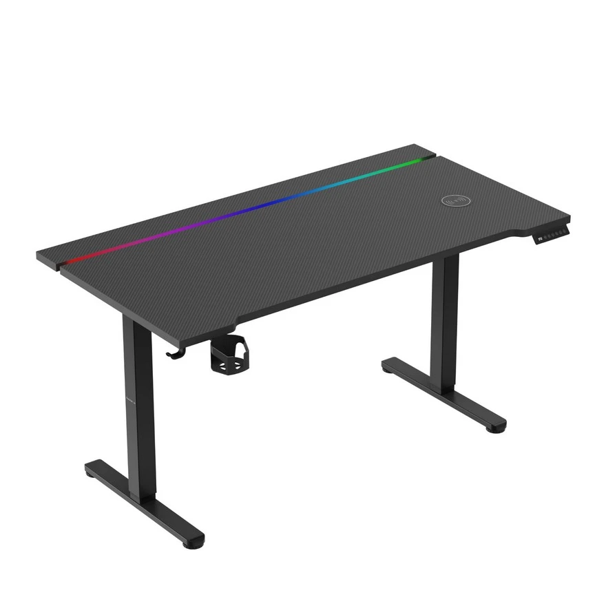 Jeftino povoljno Gaming Oprema - Huzaro Hero 8.7 Crni RGB Električni podesivi sto 140x70cm