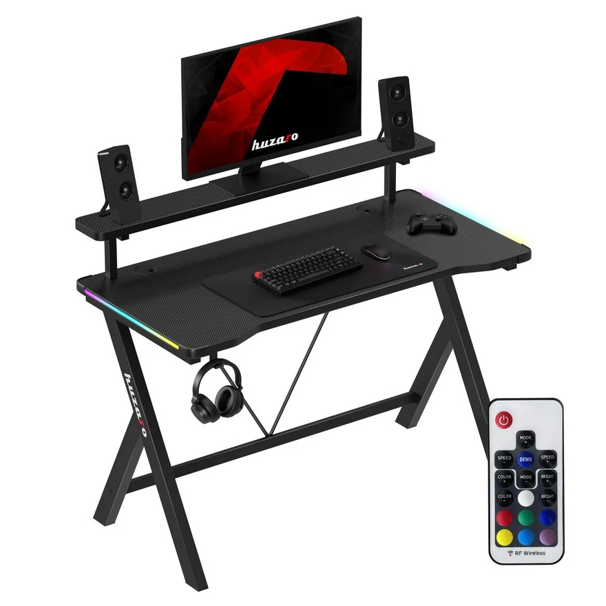 Jeftino povoljno TRGOVACKA ROBA - Huzaro Hero 1.9 Crni RGB Gaming sto 120x60cm