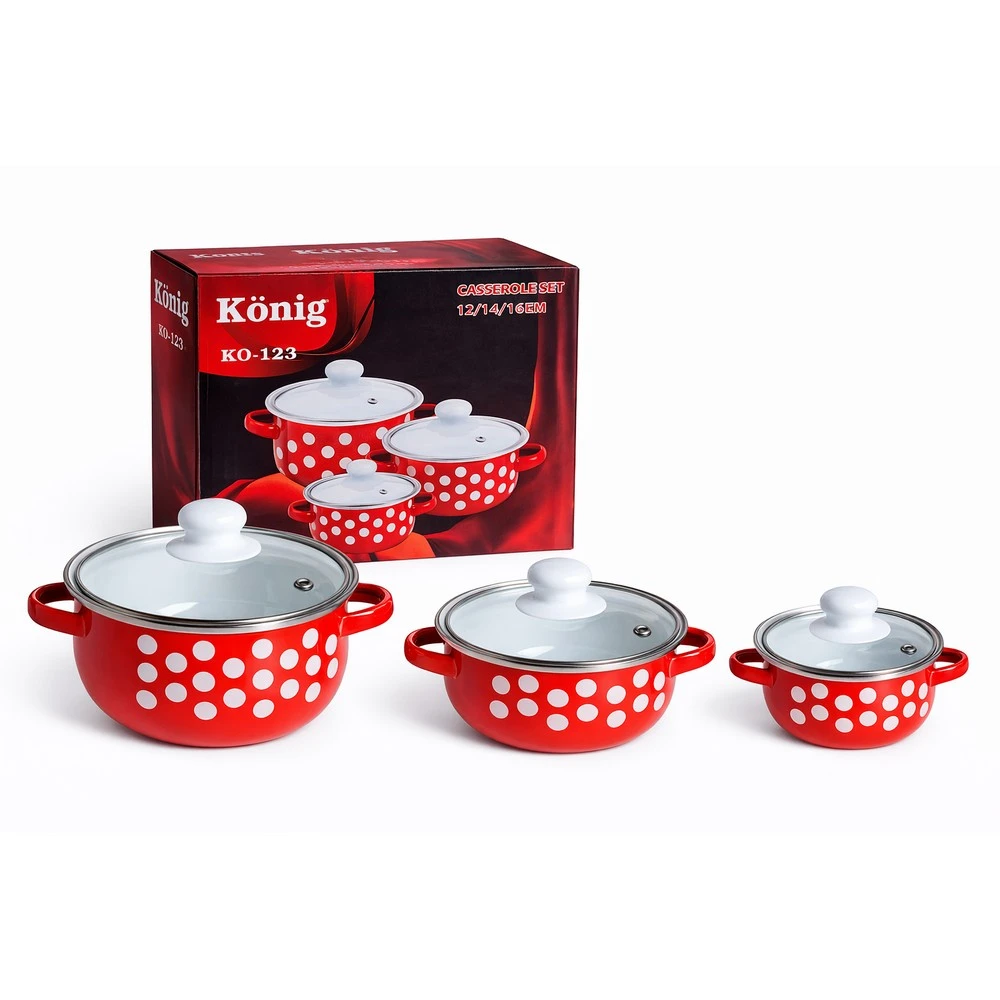 Jeftino povoljno Kuhinjska Oprema - Konig Set emajliranih šerpi KO-123