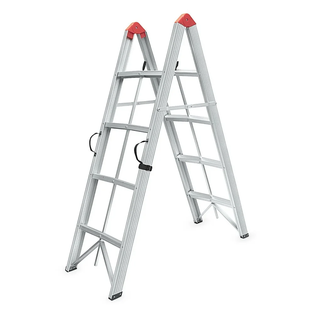 Jeftino povoljno MERDEVINE - SuperStep Duple Sklopive Štapne Alu Merdevine 2x4 158cm