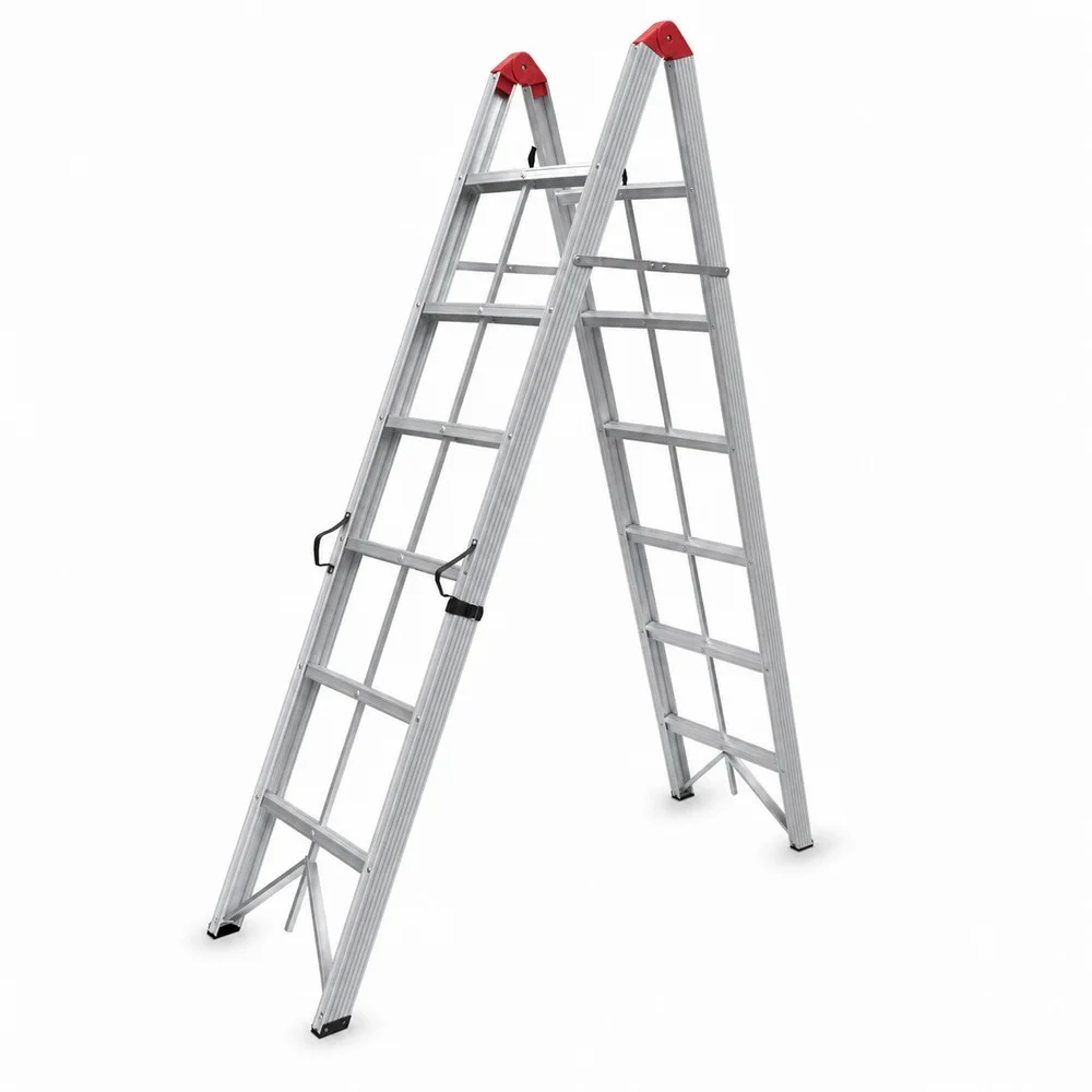 Jeftino povoljno MERDEVINE - SuperStep Duple Sklopive Štapne Alu Merdevine 2x6 218cm