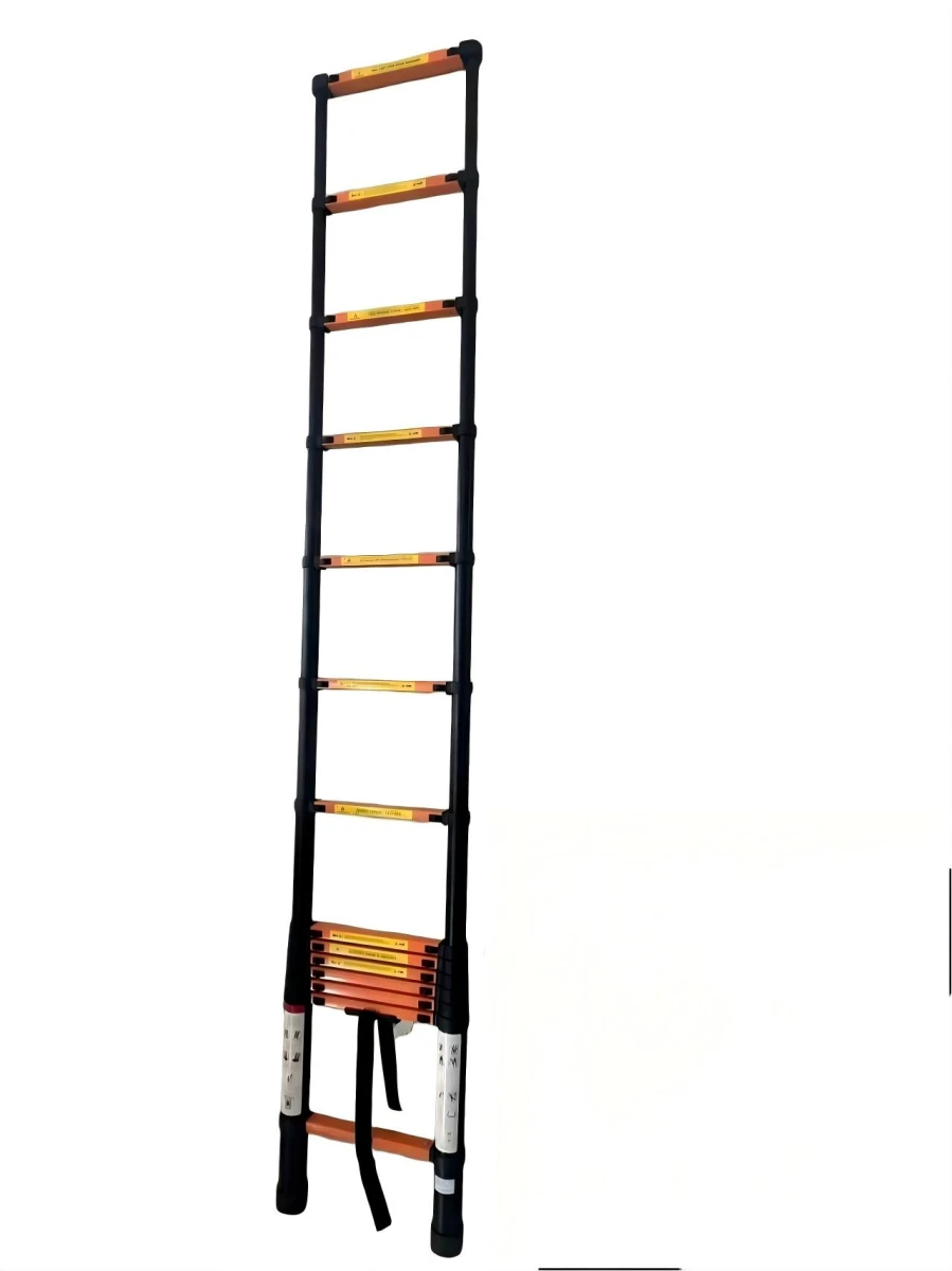 Jeftino povoljno Aluminijumske Merdevine - SuperStep Čelične Teleskopske Merdevine 4,1m BLACKLINE