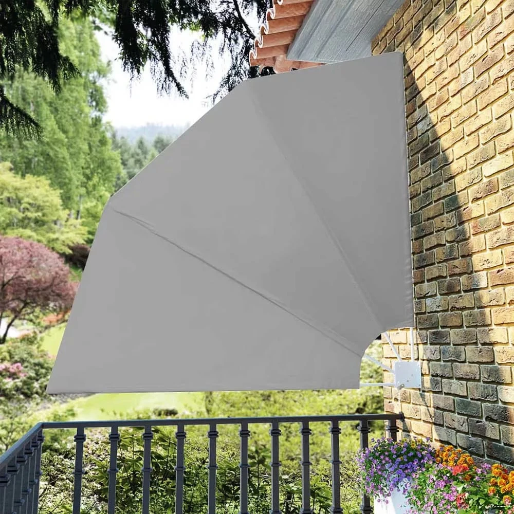 Jeftino povoljno  - Bočna sklopiva tenda za balkon 140cm Siva
