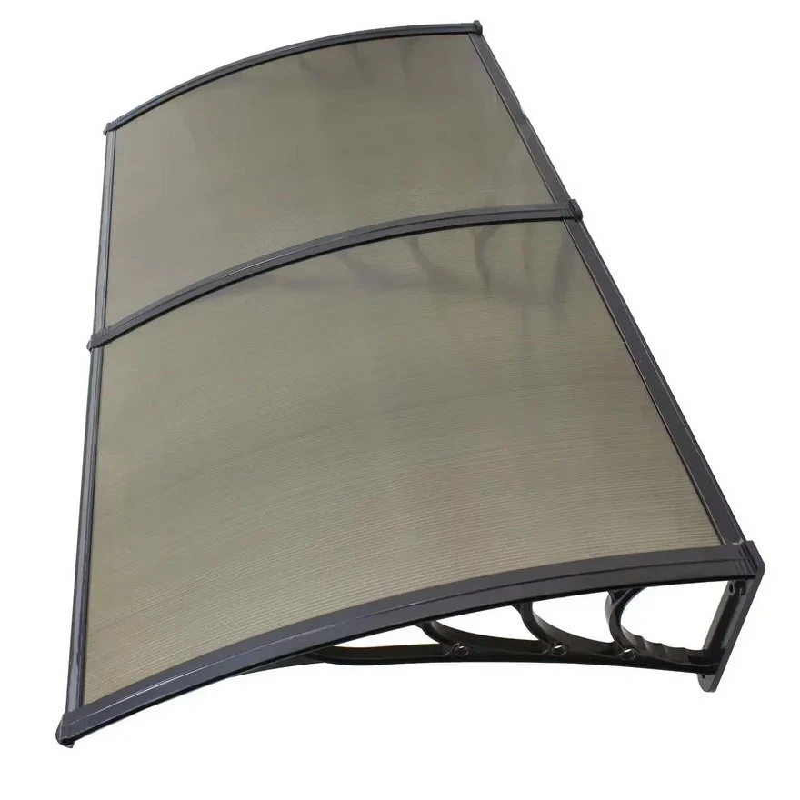 Jeftino povoljno BASTENSKA OPREMA - Nadstrešnica Aluminijumska 200x120cm Crna Bronza 5mm