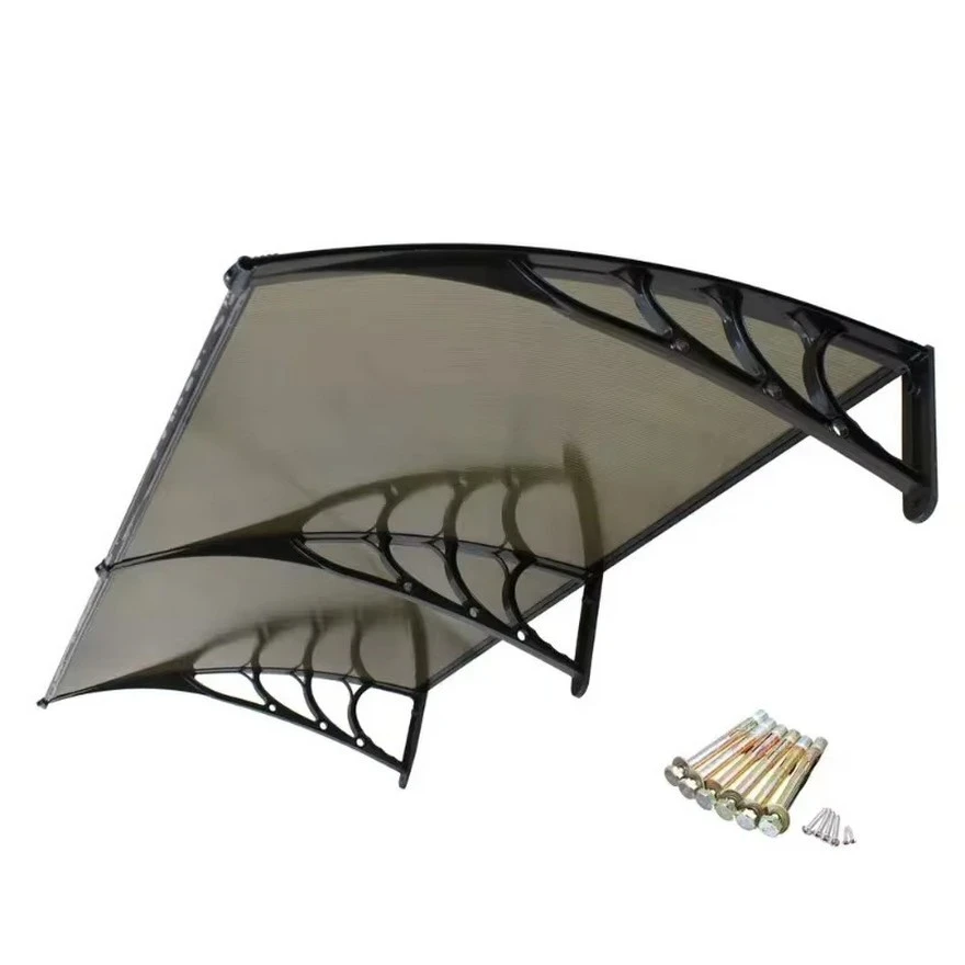 Jeftino povoljno BASTENSKA OPREMA - Nadstrešnica Aluminijumska 200x120cm Crna Bronza 5mm