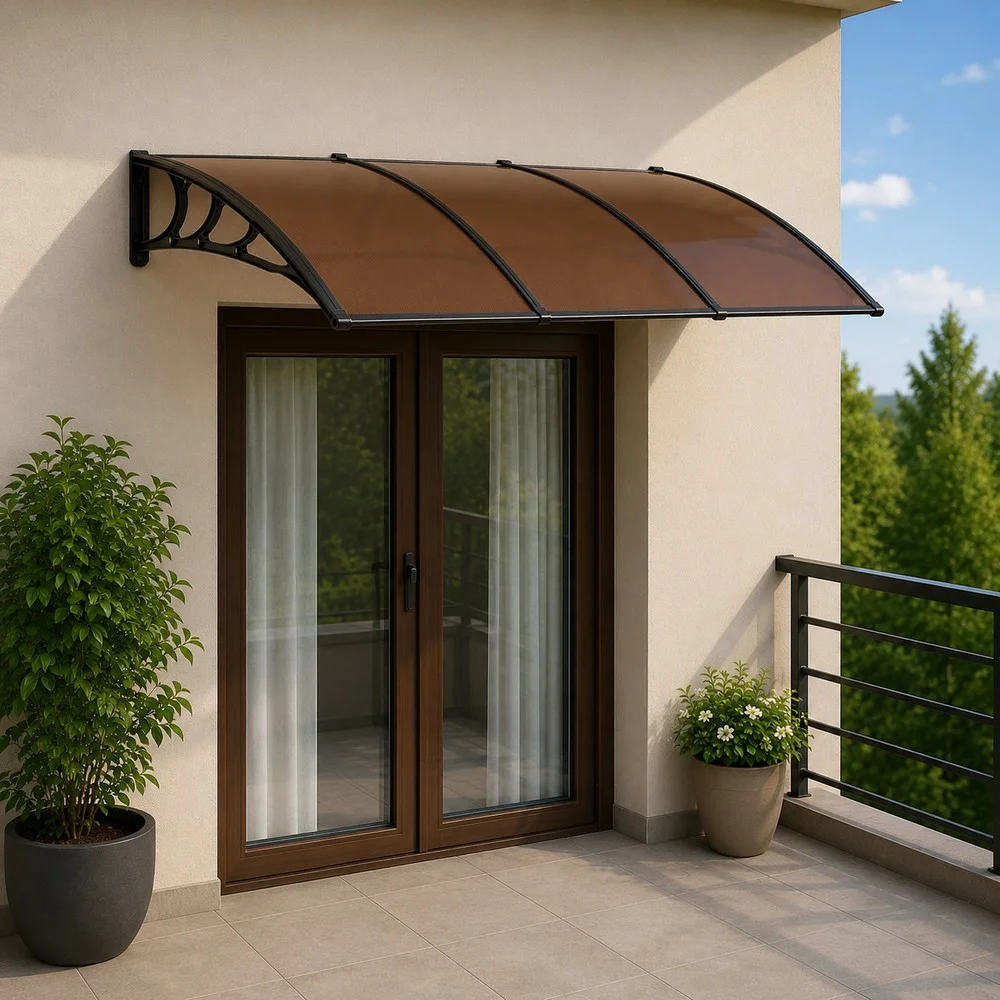 Jeftino povoljno Nadstrešnice - Nadstrešnica Aluminijumska 300x120cm Crna Bronza 5mm
