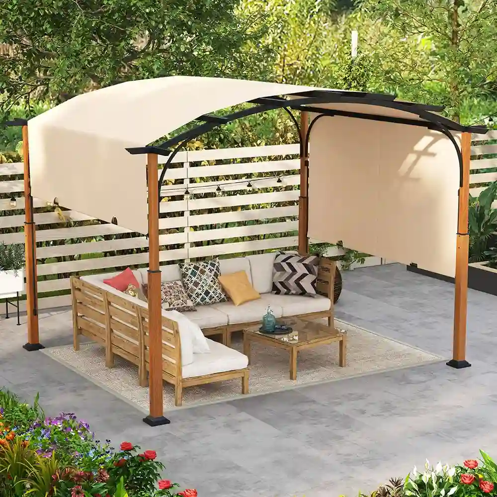 Jeftino povoljno  - Venturo Prestige 4x3m Bež Pergola Lučni krov