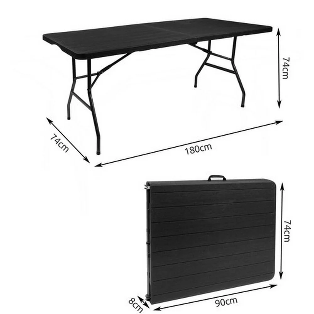 Jeftino povoljno Nameštaj za dvorište - Gardlov Sklopivi Plastični Sto sa Ručkom 180x74x74cm