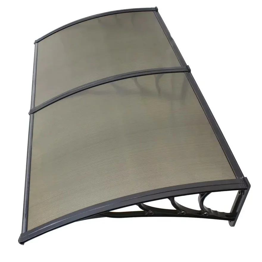 Jeftino povoljno Nadstrešnice - Nadstrešnica Aluminijumska 240x150cm Crna Bronza 5mm