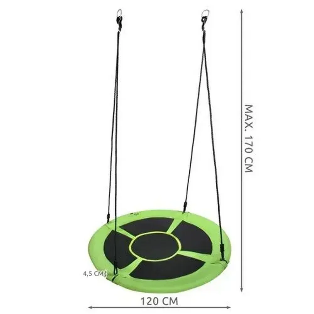 Jeftino povoljno IGRACKE - Malatec Ljuljaška Gnezdo za Decu Zeleno Crna 120cm