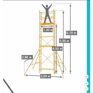 Aluminijumska Skela 6,7m Speed UP XL Centaure