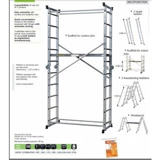 Multifunkcionalna Aluminijumske Skela MULTI+ 5u1