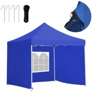 Paviljon Sa Mehanizmom 3x3m Plavi Tri Stranice