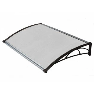 Nadstrešnica Za Vrata 82x120cm Smeđa Baza Ploča Prozirna 6mm