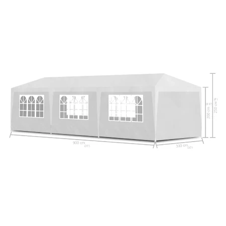 Beli Paviljon Partytent 9x3 Beli
