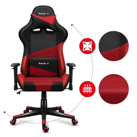 Gaming Stolica Huzaro Force 6.2 Red Mesh