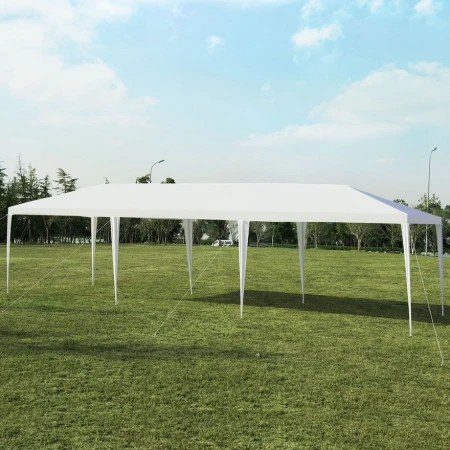Paviljon za zabave 9x3m Beli bez stranica