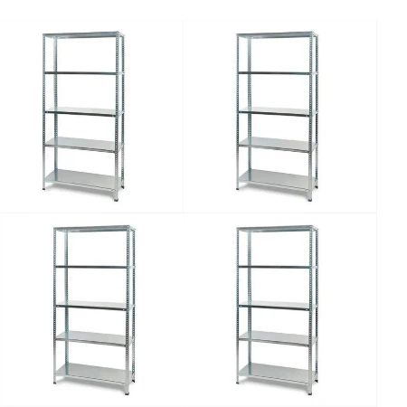 SuperHome 170x75x30cm 5x40kg Potpuno Metalna Montažna Polica Set 4 Komada