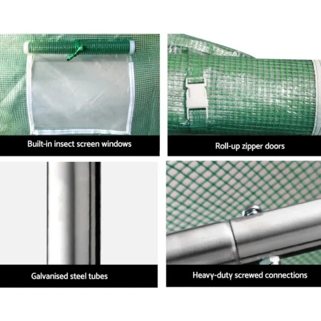 Baštenski plastenik sa prozorima 600x300x200cm