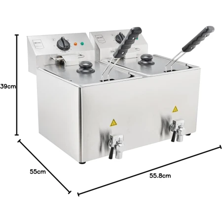 PROFESSIONAL Dupla Friteza GDF3028, 8+8 L