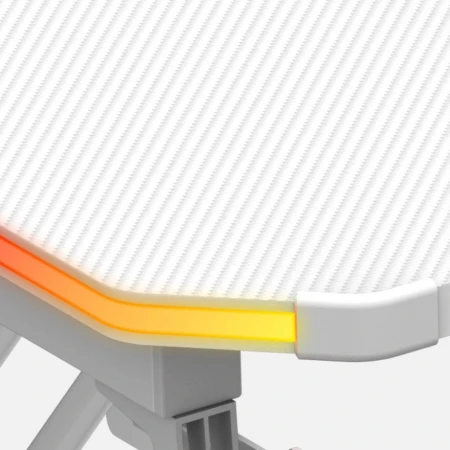 Huzaro Hero 3.3 Beli RGB Gaming sto 140x60cm